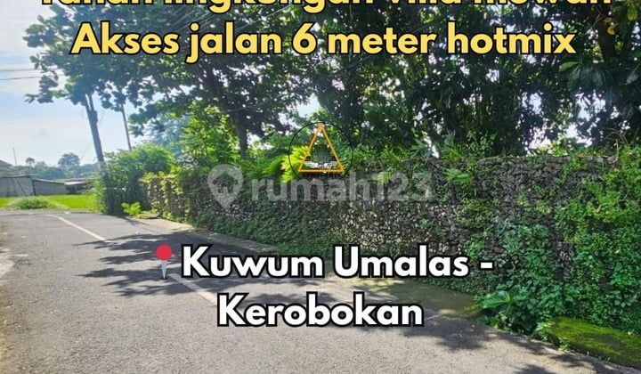 Tanah Lingkungan Villa Mewah Akses Jalan 6 Meter Hotmix
