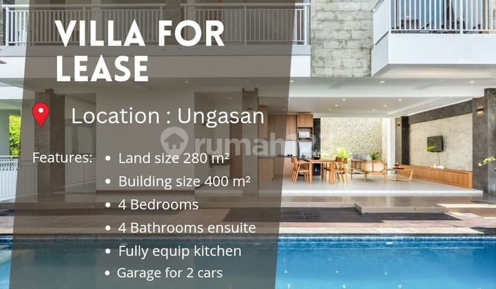 Villa For Rent In Jimbaran Near Gwk With Full Ocean View