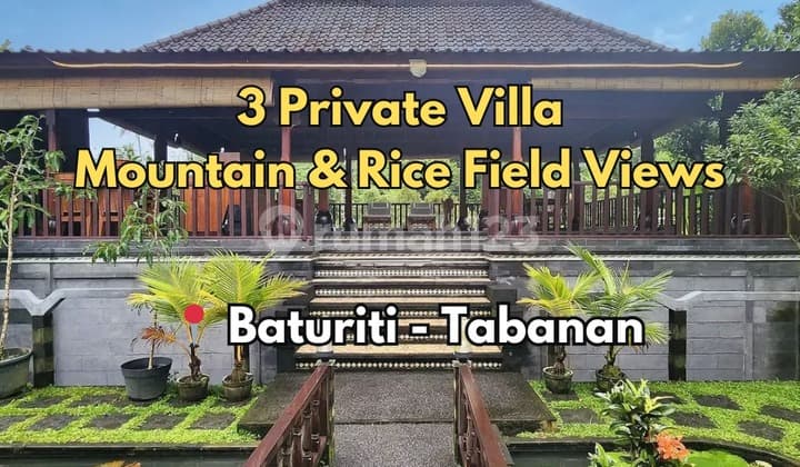 3 Unit Villa Dengan View Gunung & Sawah di Tabanan Bali