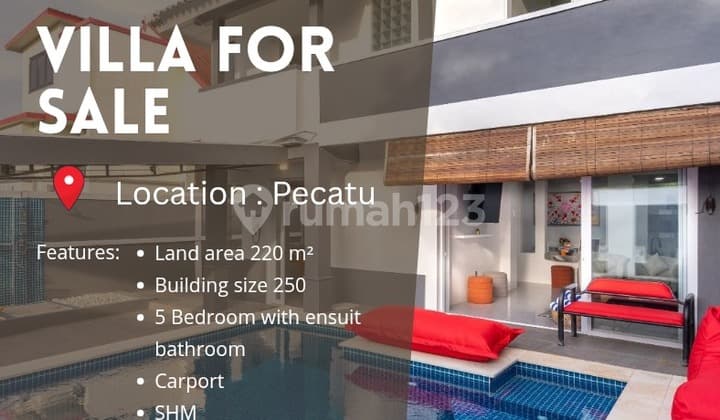 Modern 5 Bedrooms Villa With Ocean View At Pecatu Bali