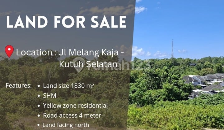 Dijual Tanah untuk Komplek Villa Lokasi Jl Melang Kaja Kutuh