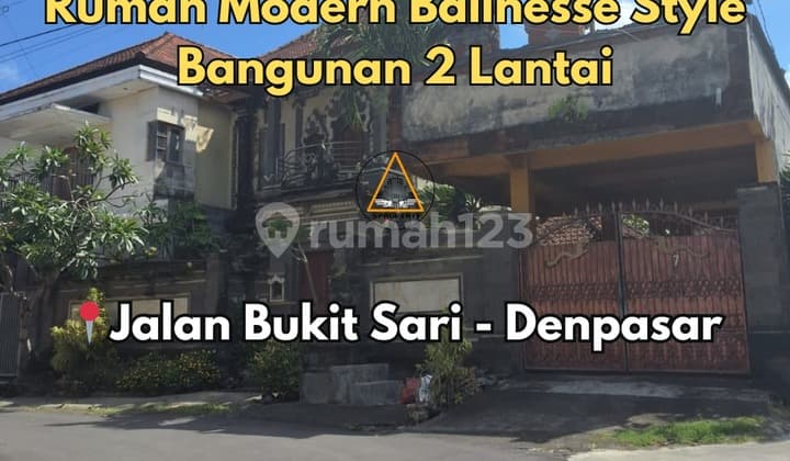 Two-Story Balinese Design House Located on Jalan Bukit Sari, Denpasar