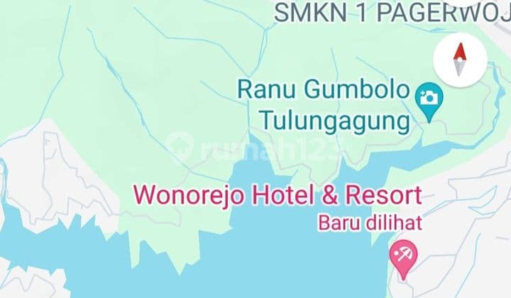 dijual tanah dan bangunan siap pakai di Waduk Wonorejo