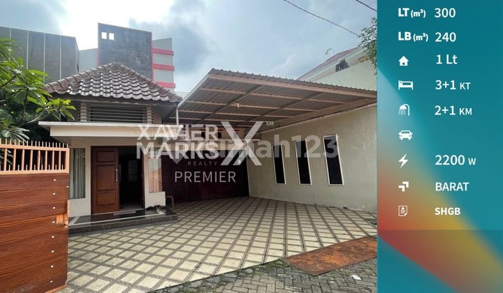 Rumah Jalan Raya Borobudur Kota Malang Carport Super Luas