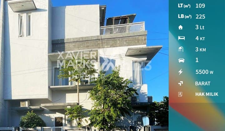 Harga Miring Rumah 3 Lantai Hook Semi Furnish Blimbing Malang