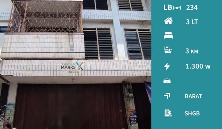 Dijual Ruko Cocok Untuk Usaha di Pasar Besar di Kyai Tamin Malang