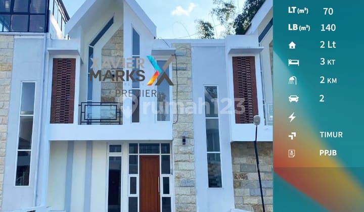 Rumah Gress Minimalis di Permata Panderman Batu Dekat Golden Tulip