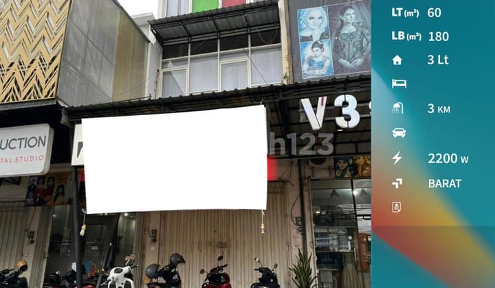 Ruko 3 Lantai di Simpang Gajayana Malang Dekat Kampus