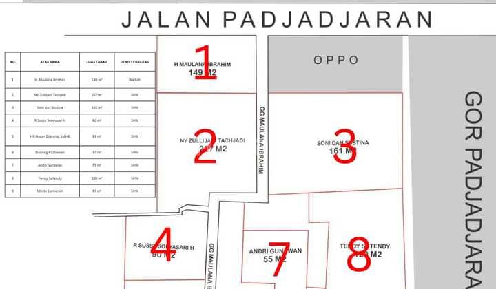 Tanah Daerah Pajajaran Pusat Kota Bandung Cocok untuk Hotel, Apartment,Dll