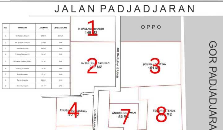 Tanah Daerah Pajajaran Pusat Kota Bandung Cocok untuk Hotel, Apartment,Dll