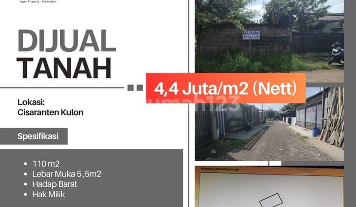 Dijual tanah kavling di Cisaranten Kulon, Arcamanik Kota Bandung