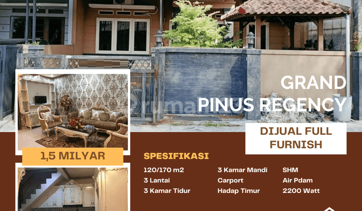 Dijual Rumah Strategis di Pinus Regency Full Furnished Terawat