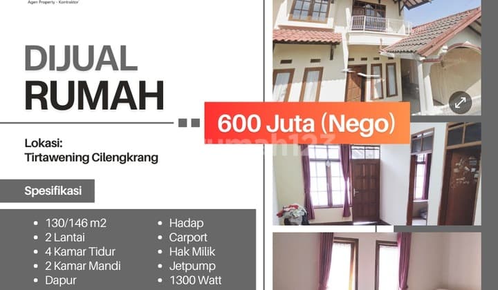 Rumah di Komp Tirtawening Cibiru, Harga Terjangkau, Bebas Banjir