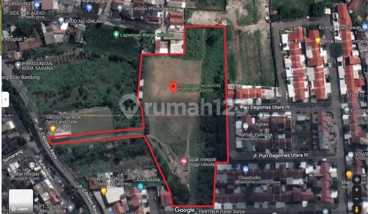 Land in Antapani Near Puri Dago Mas, Bandung