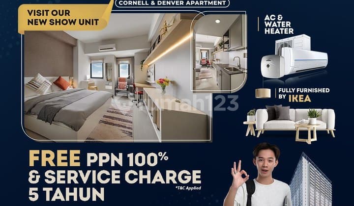FREE PPN+FREE SC 5THN FREE FURNISHED DI DENVER APARTEMEN AT UC