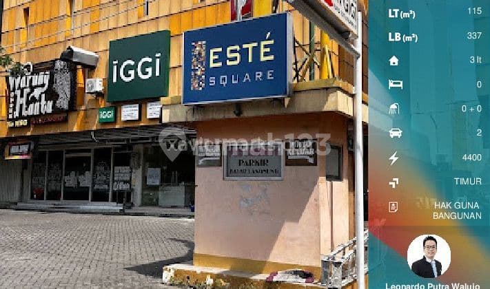 Ruko Este Square Merr Surabaya Lebar 8x13 Bangunan 3 Lantai