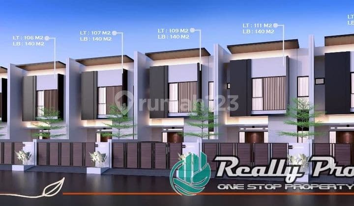 Dijual rumah 2 Lt model modern minimalis tanah luas di Jatimakmur Pondok Gede Bekasi