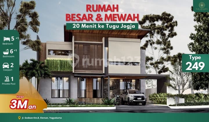 Hunian Sultan di Sidokarto: 6 KT, 7 KM, Kolam Renang Pribadi!