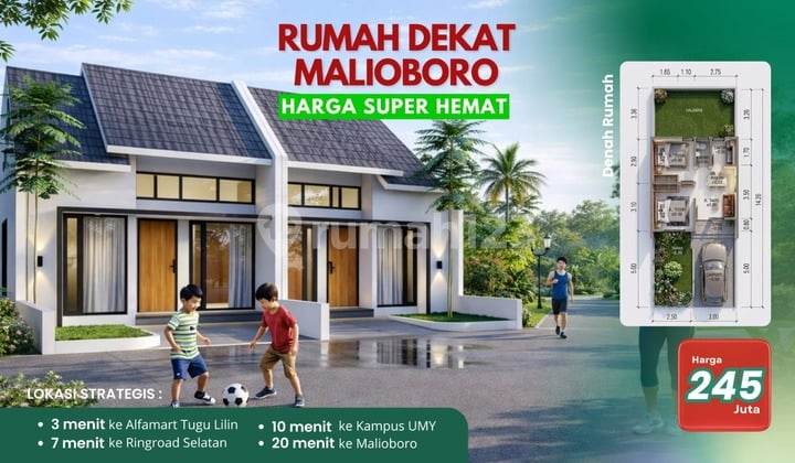 Rumah 200 Jutaan Bantul Bangunjiwo Dekat Lapangan Kasihan