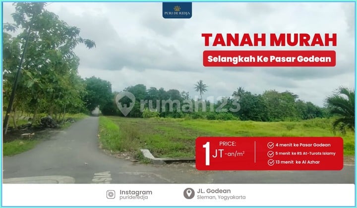 Tanah Kavling Dijual di Sleman Jl Godean Harga 100 Jutaan Saja