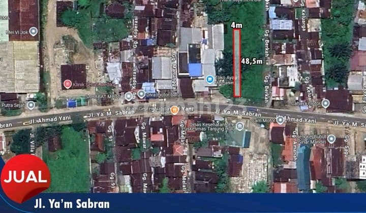 For Sale: A Plot of Land Suitable for Building a Shop House on Jl. Yam Sabran