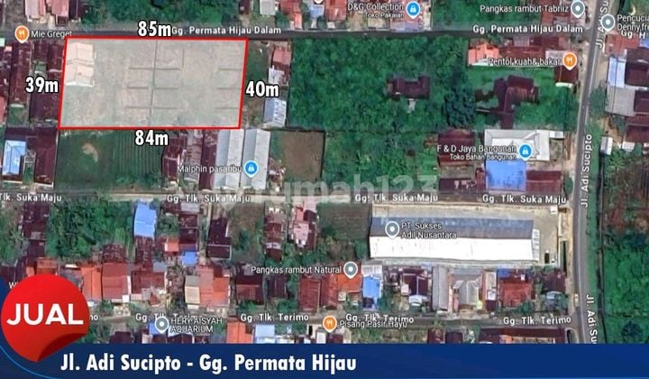 Dijual Tanah Jl. Adisucipto Komp. Permata Hijau, Shm