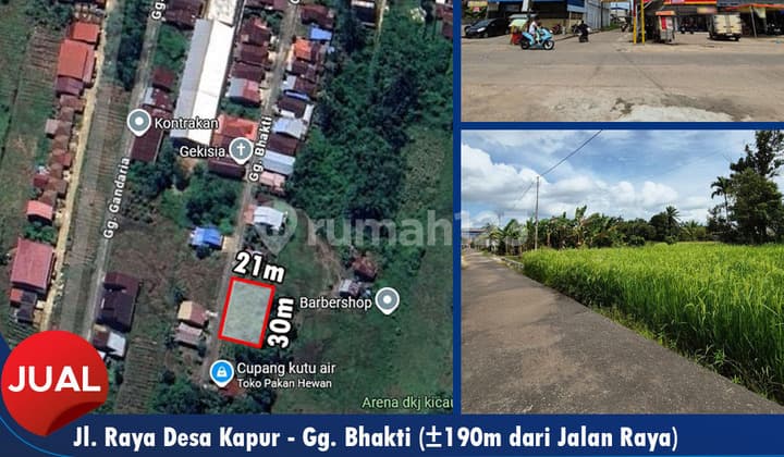 Dijual Tanah Besar Cocok untuk Bangun Rumah - Area Desa Kapur