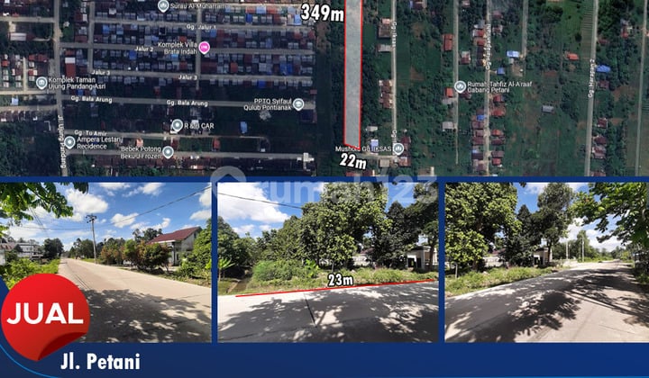 Dijual Sebidang Tanah 7993 M2 Siap Bangun Jl. Petani,pontianak