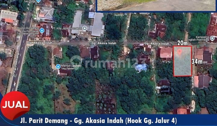 Dijual Tanah Siap Bangun Jl. Parit Demang Gg. Akasia Indah