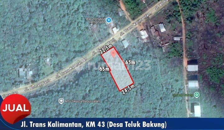 Dijual Sebidang Tanah Pinggir Jalan Trans Kalimantan 1.575m2