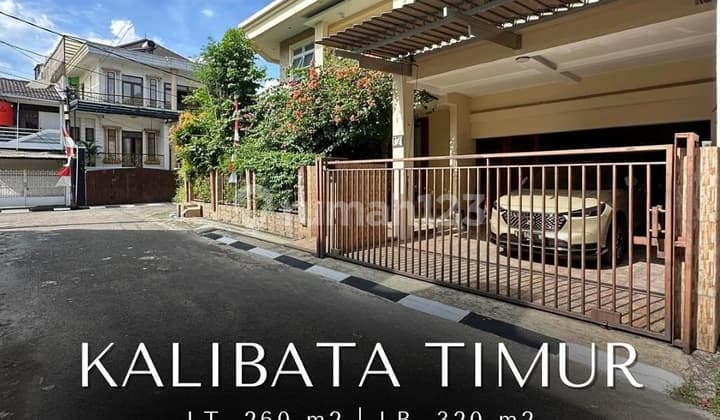 FOR SALE KALIBATA TIMUR RUMAH DALAM KOMPLEK POSISI HOEK ONE GATE SYSTEM KEAMAN 24 JAM BEBAS BANJIR JALAN LEBAR