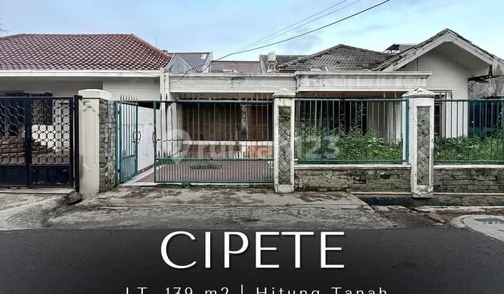 DIJUAL RUMAH CIPETE HITUNG TANAH DEKAT CIPETE RAYA LINGKUNGAN NYAMAN AREA PERUMAHAN
