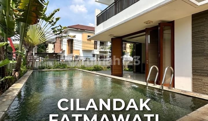 For Sale Cilandak Fatmawati Modern Tropical House, Corner Position Inside the Complex