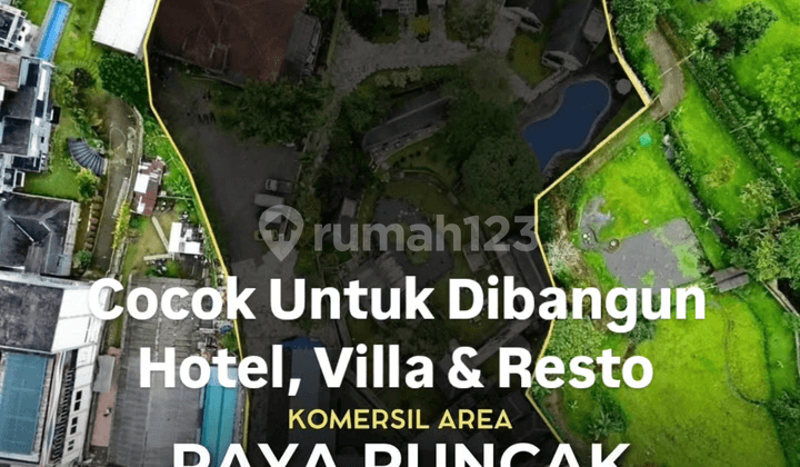 For Sale Raya Puncak Bogor Commercial Area Suitable for Hotel, Villa, Restaurant & Business