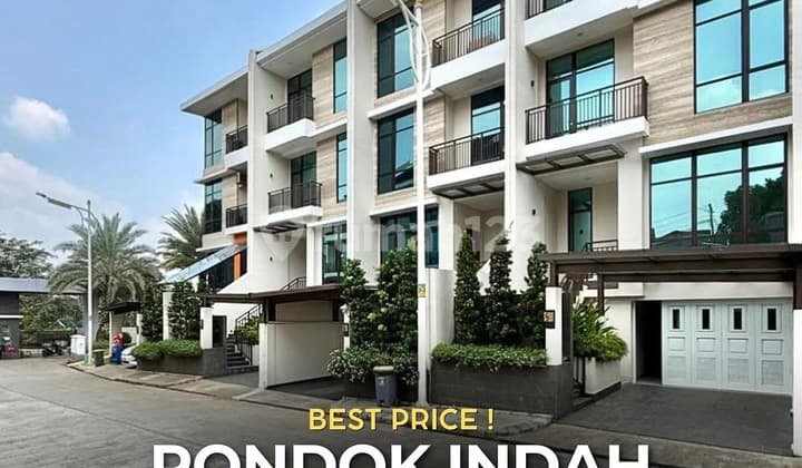 For Sale Pondok Indah Dalam Townhouse One Gate System Unfurnished & Private Lift Akses Mudah