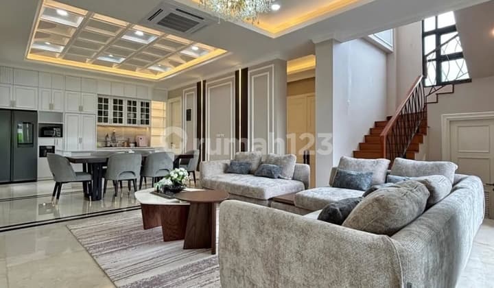 DIJUAL BINTARO SEKTOR 9 FULLY FURNISHED AMERICAN CLASSIC DESIGN POSISI HOEK FULLY LANGSUNG HUNI