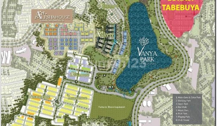 Kavling komersil Tabebuya Lokasi Strategis Sebrang Danau Bsd City