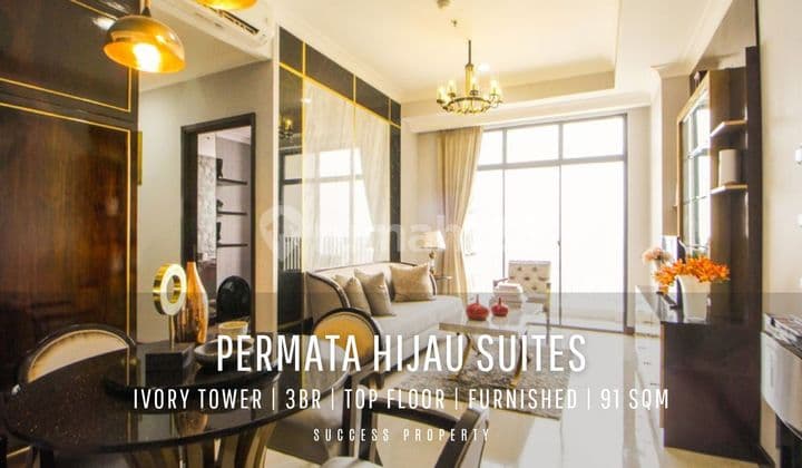 For Rent! Permata Hijau Suites Tower Ivory 3Br High Floor With City View