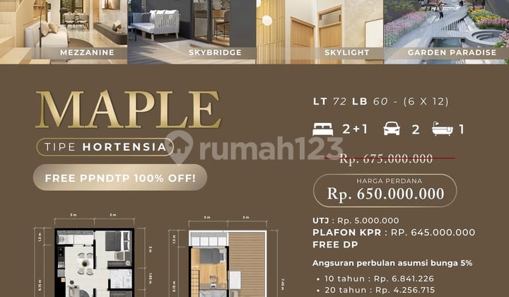 Silvi - Rumah baru dari Developer, Siap huni, bagus, bersih, lokasi terbentuk dan banyak fasilitas