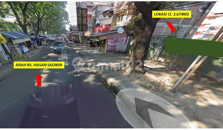 Land for sale ready to build on Sederhana Street, Bandung, near Hasan Sadikin Hospital, suitable for building a boarding house, hotel, strategic location.