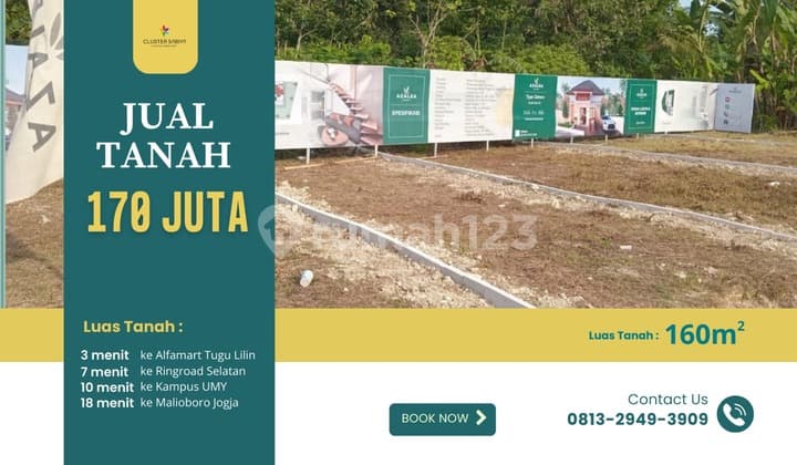 Tanah 100 Jutaan di Jogja SHM Lokasi Strategis di Bangunjiwo