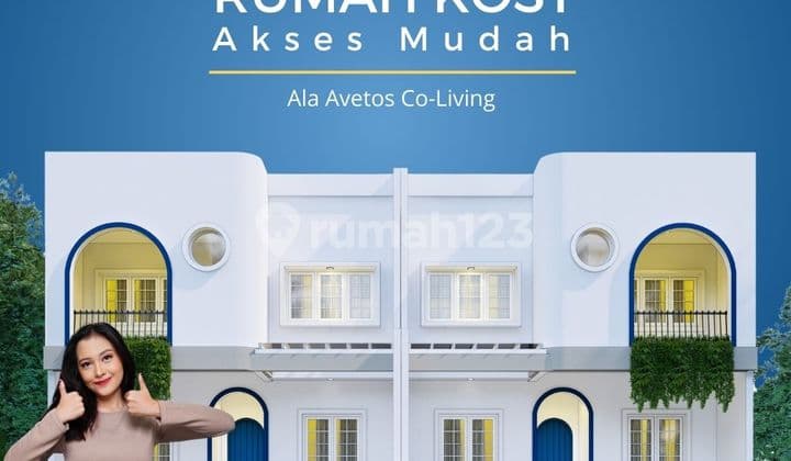 Dijual Kos Co Living Jogja 2 Lantai Desain Santorini Dekat Uii