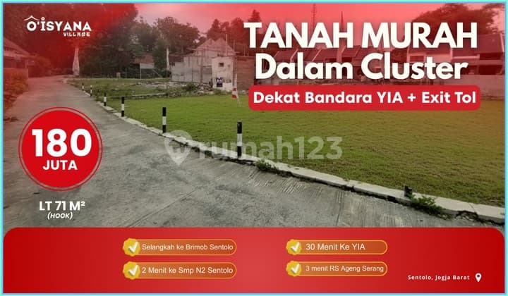 Kavlingan Murah Jogja Kulonprogo Dekat ke Jl Wates