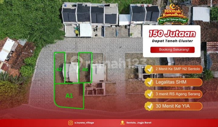 Tanah Siap Bangun di Sentolo Kulon Progo, Dekat Brimob & Kawasan Industri