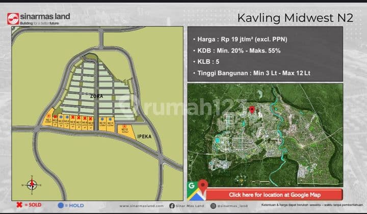 Kavling Midwest N2 4.275 Ha Di Lengkong Kulon, Tangerang, Banten