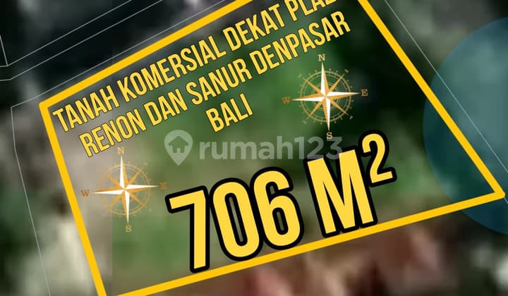 Tanah Murah di Sanur SHM - Sertifikat Hak Milik 706 M²