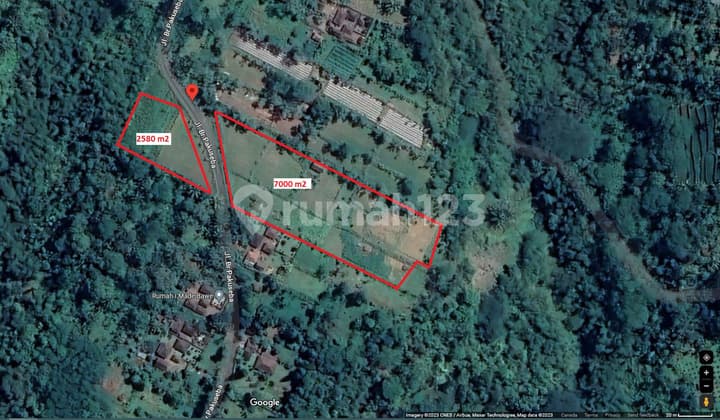 Cheap Land Tegalalang in Ubud SHM - Freehold Certificate 7000 Squaremeters