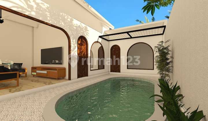 Rumah Semi Villa Gaya Mediterranean Furnished Kontrakan Baru SHM - Sertifikat Hak Milik di Canggu