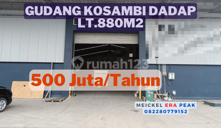 Strategic Location for Rent Warehouse in Kosambi Dadap, Land Area 880m2