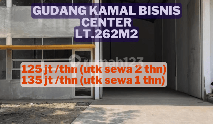 Lokasi Strategis Disewa Gudang Kamal Bisnis Center, Lt.262